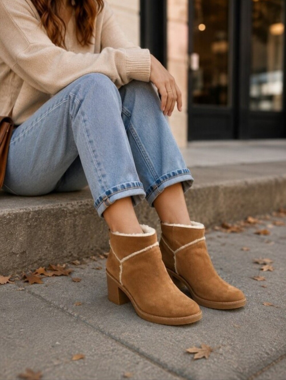 UGG Kasen Block Heel Boots Size 8.5